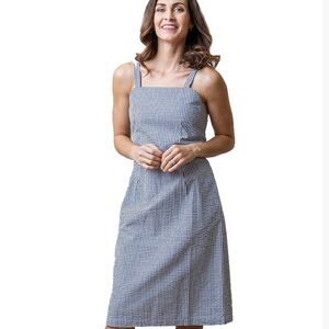 Classic Navy and White Gingham Seersucker Sundress NWT